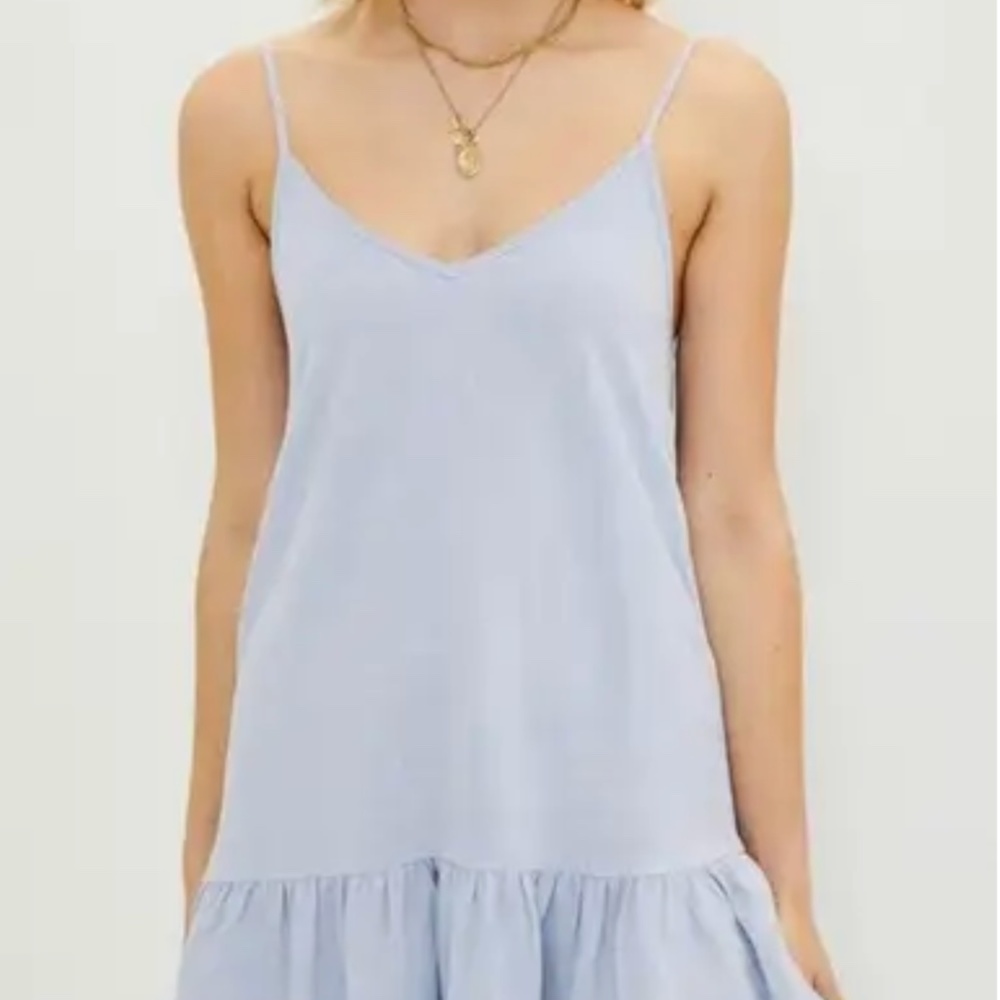 LA Hearts baby blue mini Ruffle dress